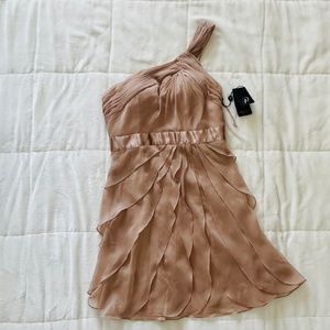 Dress | size 6 | Adrianna Pappel | Cocktail  | Champagne, blush, nude